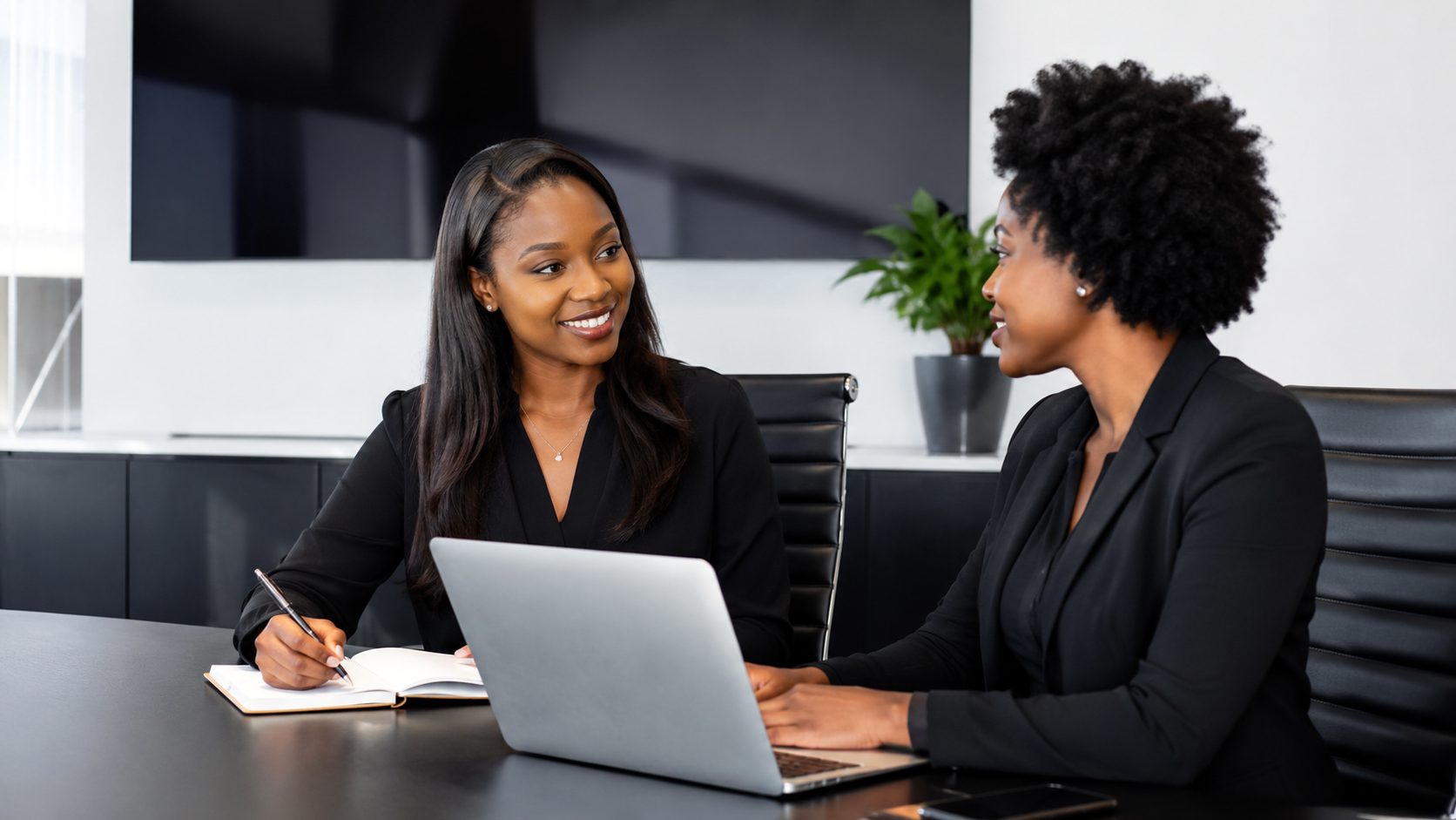 Business professionals at a presentation event